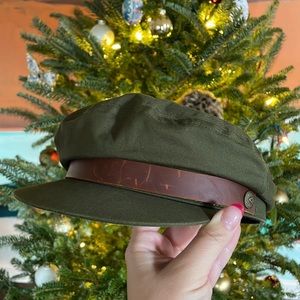 Britton olive green newsboy cap size small